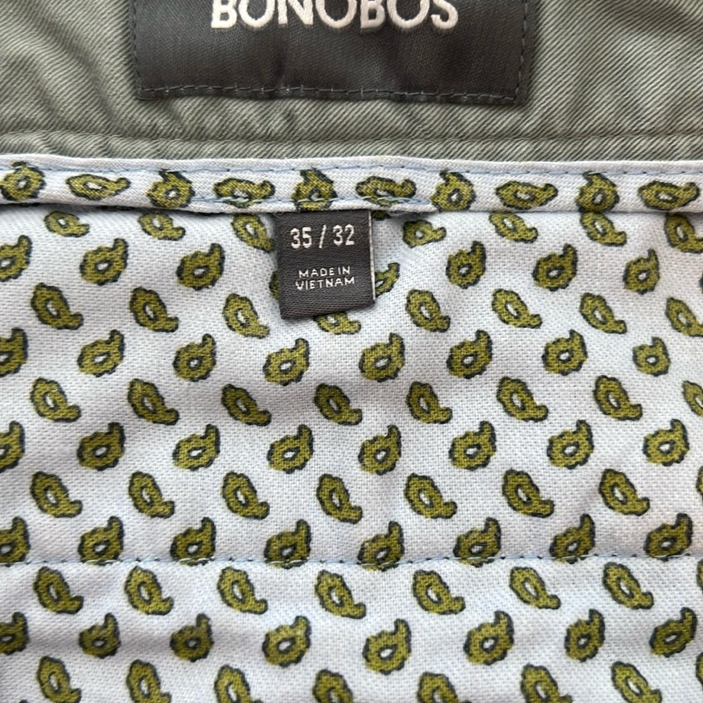 Bonobos Green and Blue Chinos with Playful Avocado Print